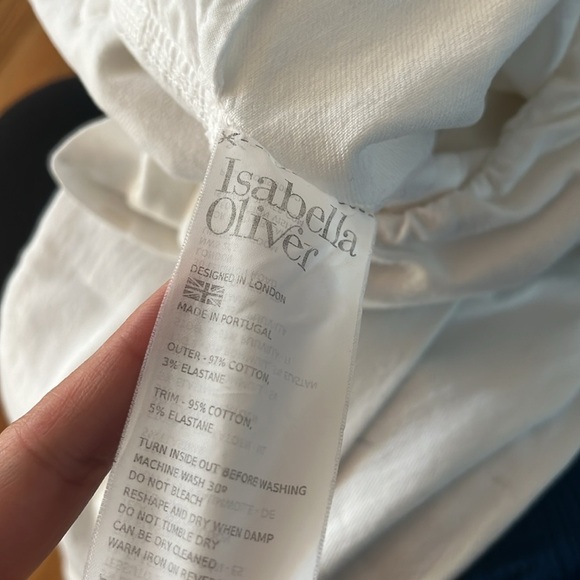 ISABELLA OLIVER white over the belly maternity jean size 3 (US 8) - Picture 5 of 5